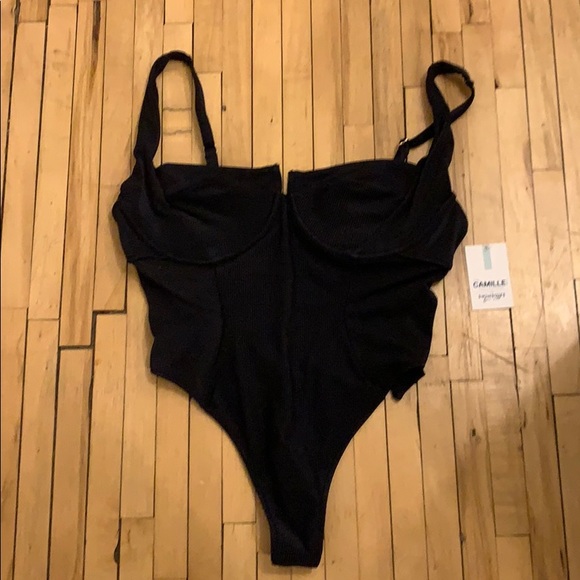 Black Underwire One Piece - Picture 1 of 4
